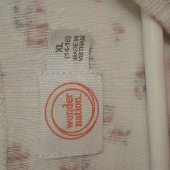 Flower Print Girls Baby Tee Size 14-16 - Picture 3 of 4